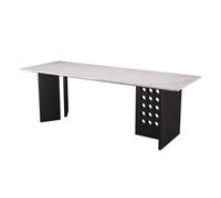 RUNZE765Z Scrivania ufficio classica Scrivania direzionale moderna con piano in lastra di roccia e gambe in metallo stabili, scrivania minimalista for ufficio domestico per scrivere(M)