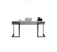 RUNZE765Z Scrivania ufficio classica Tavolo da PC for camera letto moderno e minimalista in stile di lusso, scrivania con lastra roccia lucida, for design for la casa per scrivere(120 * 60 * 75cm)