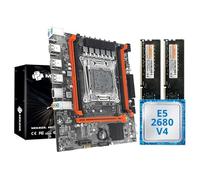 RUNZTXZH Kit Scheda Madre da Gioco X99 con Xeon E5 2680 V4 e DDR4 8Gx2 2133MHz Dual ECC M.2 NVME for PC Desktop(Motherboards)