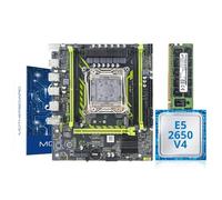 RUNZTXZH Kit Scheda Madre X99 con LGA2011-3 E5 2650 V4 DDR4 16 GB x 1 2133 MHz M.2 for Computer Desktop