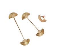 RUNZTXZH Maniglie for porte in ottone a settori, 2 pezzi, mobili nordici e pomelli for mobili, cassetti, armadietti, cucine, ferramenta(A)