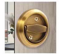 RUNZTXZH Maniglie for porte invisibili, maniglie rotonde for mobili, anello di trazione in acciaio inossidabile, serratura nascosta, pomello for camera da letto e soggiorno.(Yellow bronze)