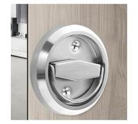 RUNZTXZH Maniglie for porte invisibili, maniglie rotonde for mobili, anello di trazione in acciaio inossidabile, serratura nascosta, pomello for camera da letto e soggiorno.(Silver)