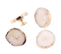 RUNZTXZH Pomello e maniglia con bordo in oro nordico, pomelli for ante di armadietti in ottone e pietra di, decorazioni for la casa, maniglie for armadietti