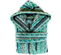 Ruoccohome Accapatoio Uomo Donna Spugna Puro Cotone 100%, Accappatoio Unisex con Cappuccio Cinta e Tasche - SOFIA L