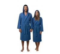 Ruoccohome Accappatoio Microspugna con Cappuccio, 100% Puro Cotone 280 gr/mq, Salvaspazio con Tasche e Cintura, Leggero per Palestra, Viaggi e Piscina, Taglie dalla S alla 5XL (Calibrate)