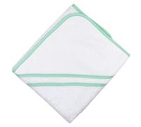 Ruoccohome Accappatoio Neonato Triangolare 65x70 cm in Spugna 100% Cotone con Tela Aida Ricamabile - Asciugamano con Cappuccio per Bambini - Vari Colori (IT, Età, Taglia unica, Verde)