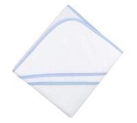Ruoccohome Accappatoio Neonato Triangolare 65x70 cm in Spugna 100% Cotone con Tela Aida Ricamabile - Asciugamano con Cappuccio per Bambini - Vari Colori (IT, Età, Taglia unica, Celeste)