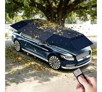RUODATONLY Ombrellone per Auto Automatico per Tetto, Tenda Universale per Auto con Borsa per Il Trasporto, tettoia Portatile 4,6/5,2 m, Parasole Pieghevole per Auto, per berline e SUV 4.6M-Blue