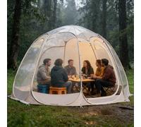 RUODATONLY Pop-Up Tenda Bolla in PVC Trasparente Dome per 7-9 Persone, Igloo da Giardino per Campeggio, Auto-Parata, Giardino, Osservazione delle Stelle & Eventi