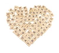 200Pcs Lettere di Legno,Legno Lettere Dalla A alla Z,Lettere di Scarabeo in Legno,Giochi in Scatola Lettere di Legno,Per L'artigianato, L'apprendimento,L'ortografia, I Regali,20 x 18 x 4mm