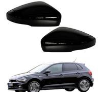 Ruolin Tappi per Specchietti Nera, Copri Specchietto Retrovisore Auto Coppia Calotte Specchio Destra + Sinistra Compatibile con VW Polo 5 (6R / 6C) 2009-2017, Compatibile con Up 2016-2023