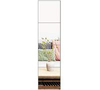 Ruomeng Piastrelle a specchio a figura intera, 30,5 cm x 4 pezzi, senza cornice, specchio da parete per trucco, per casa, palestra, camera da letto, soggiorno
