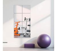 Ruomeng Piastrelle a specchio a figura intera, 30,5 cm x 8 pezzi, specchio da parete senza cornice, specchio a corpo intero per casa, palestra, vanità, camera da letto, soggiorno