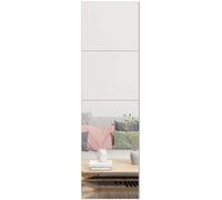 Ruomeng Piastrelle a specchio da parete a figura intera, 30,5 x 25,4 cm, 4 pezzi, senza cornice, specchio da parete per casa, palestra, bagno, camera da letto, soggiorno