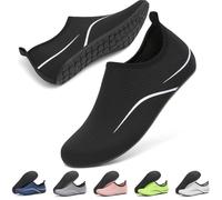 RUOMU Scarpe da Scoglio Donna Uomo da Immersione Scarpette da Surf Water Shoes Barefoot per Bagno Spiaggia Mare Snorkel Yoga(Nero,43 EU)