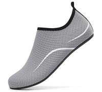 RUOMU Scarpe da Scoglio Uomo Scarpette per Scogli Water Shoes Donna Scarpe Mare Antiscivolo Scarpe Spiaggia Scarpe Acquatiche per Sport Acquatici Parco Acquatico.(Grigio,43 EU)