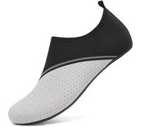 RUOMU Scarpe Scoglio Donna Uomo Scarpe Mare Water Shoes Scarpe Acqua Scarpe da Immersione Traspirante ad Asciugatura Rapida per Spiaggia Nuoto Yoga Sport Acquatici(Nero/Grigio,35 EU)
