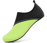 RUOMU Scarpe Scoglio Donna Uomo Scarpe Mare Water Shoes Scarpe Acqua Scarpe da Immersione Traspirante ad Asciugatura Rapida per Spiaggia Nuoto Yoga Surf Sport Acquatici(Nero/Verde,40 EU)