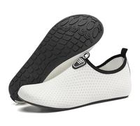 RUOMU Scarpe Scoglio Donna Uomo Scarpe per Mare Water Shoes Scarpe Spiaggia Confortevole Scarpe Acqua Scarpe da Immersione Scarpe Acquatiche per Snorkeling Kayak o Canoa(Bianco,39 EU)