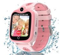 Ruopoem smartwatch bambini 4G smartwatch per bambini con GPS con SIM videochiamata, orologio GPS per bambini, chiamata cellulare SOS impermeabile Voice chat gioco modalità scuola fotocamera sveglia