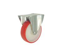 RUOTA 125X35 NYLON-POLIURETANO C/BOCCOLA SUPPORTO FISSO MEDIO INOX