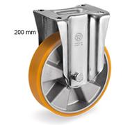 Ruota 200 mm in poliuretano TR con supporto fisso NL-M - Tellure Rota
