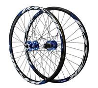Ruota 24 Pollici Bicicletta Set Ruote MTB Sgancio Rapido Freno Disco Cerchi Mountain Bike Teen Con Mozzi Cuscinetti Cassetta 8 9 10 11 12 Velocità (Color : Blauw, Size : 24inch)