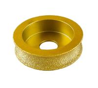 Ruota a disco brasata sottovuoto con profilo a bullnose per bordo, per marmo, granito, quarzo, pietra, piastrelle, uso asciutto o bagnato, compatibile con 100 angoli (15 mm)
