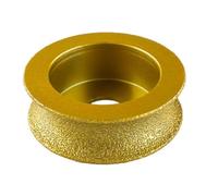 Ruota a disco per smerigliatura con profilo brasato sottovuoto, 74 mm x 20 mm, con bullnose per bordo, per marmo, granito, quarzo, pietra, piastrelle, uso asciutto o bagnato, compatibile con 100