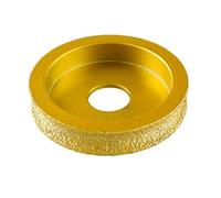 Ruota a disco per smerigliatura con profilo brasato sottovuoto, 74 mm x 20 mm, con bullnose per bordo, per marmo, granito, quarzo, pietra, piastrelle, uso asciutto o bagnato, compatibile con 100