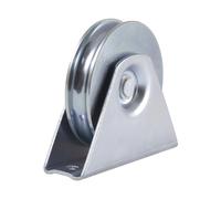 Ruota a gola tonda da 100 mm in staffa fissa