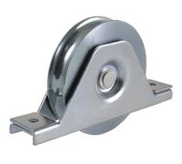 Ruota a gola tonda da 120 mm con staffa di supporto a 2 fori