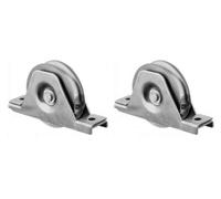 Ruota A Incavo Rotonda Da 60mm Con Supporto A 2 Fori - Set Di 2