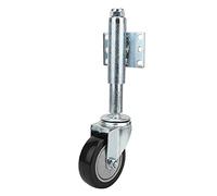 Ruota a molla da 4 pollici, ruote a molla nere, ruote in PVC, carico massimo 120 kg