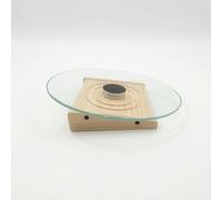 Ruota a Piatto con Base in Legno Trasparente Ruota a Disco Silenziosa per
