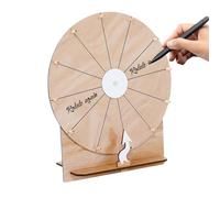 Ruota a premi - 13,87 pollici Wood Fortune Roulette Ruota per cancellabile serata di gioco, divertimento di intrattenimento con per le competenze, strumento di attività per adulti, adolescenti,