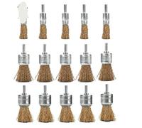 Ruota a spazzole a forma di coppa abrasiva Set di spazzole metalliche da 10/16/25 mm, in ottone e acciaio, for utensili rotanti Dremel, lucidatura(10mm,10Pcs)