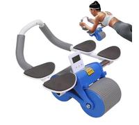 Ruota AB Fitness - Attrezzo Portatile Per Esercizi A Casa | Roller Addominali Silenzioso Intelligente Con Timer | Allenatore Muscoli Braccia Spalle Core, Per Allenamento Casa Palestra Viaggi