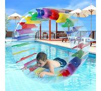 Ruota Acquatica Gonfiabile 120 cm, Giocattolo per Piscina Gigante per Bambini e Adulti, Galleggiante Colorato per Estate, Feste in Piscina, Spiaggia e Giardino - Materiale OPP Resistente