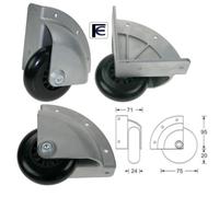 RUOTA AD ANGOLO DIAMETRO 80MM FLIGHT CASE FLIGHTCASE