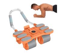 Ruota addominale - 4 ruote Allenamento Muscolare Auto Rebound - Attrezzatura Per Muscoli Centrali Con Supporto Per - per Atleti Donne Uomini Adulti Appassionati Fitness