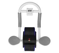 Ruota Addominale a Rimbalzo Automatico, con Supporto per il Gomito, Attrezzo Ginnico Addominale Domestico a Doppia Ruota per L'allenamento della Forza Centrale (Blu)