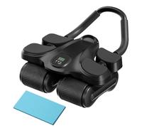 Ruota Addominale Ab Roller | Con Ginocchiera E Timer Per Attrezzatura Fitness - Rullo Addominale A Ruote Con Supporto Per Gomiti,Per Allenamento Rafforzamento Muscolare Uomini Donne Palestra Casa Uffi