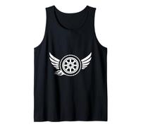 Ruota alata Retro Speed Racing Biker Graphic Art Design Canotta