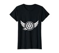 Ruota alata Retro Speed Racing Biker Graphic Art Design Maglietta