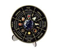 Ruota 'anno, decorazione da tavolo, calendario delle streghe, calendario wiccano, in legno, decorazione per la casa fatta a mano, per principianti, tavolo