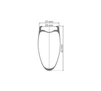 Ruota anteriore a disco dt swiss arc 1600 spline 62 12x100mm blocco centrale