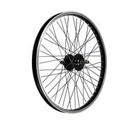 Ruota Anteriore BMX 20x1.75 Nera 48 Fori Perno 14mm Pista Frenante Alluminio