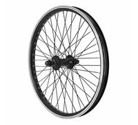 Ruota anteriore con mozzo in alluminio e dadi Velox Noir